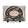 Celestial Whale Slate Desk Plaque — Nautical Myth Art Home Office Accent