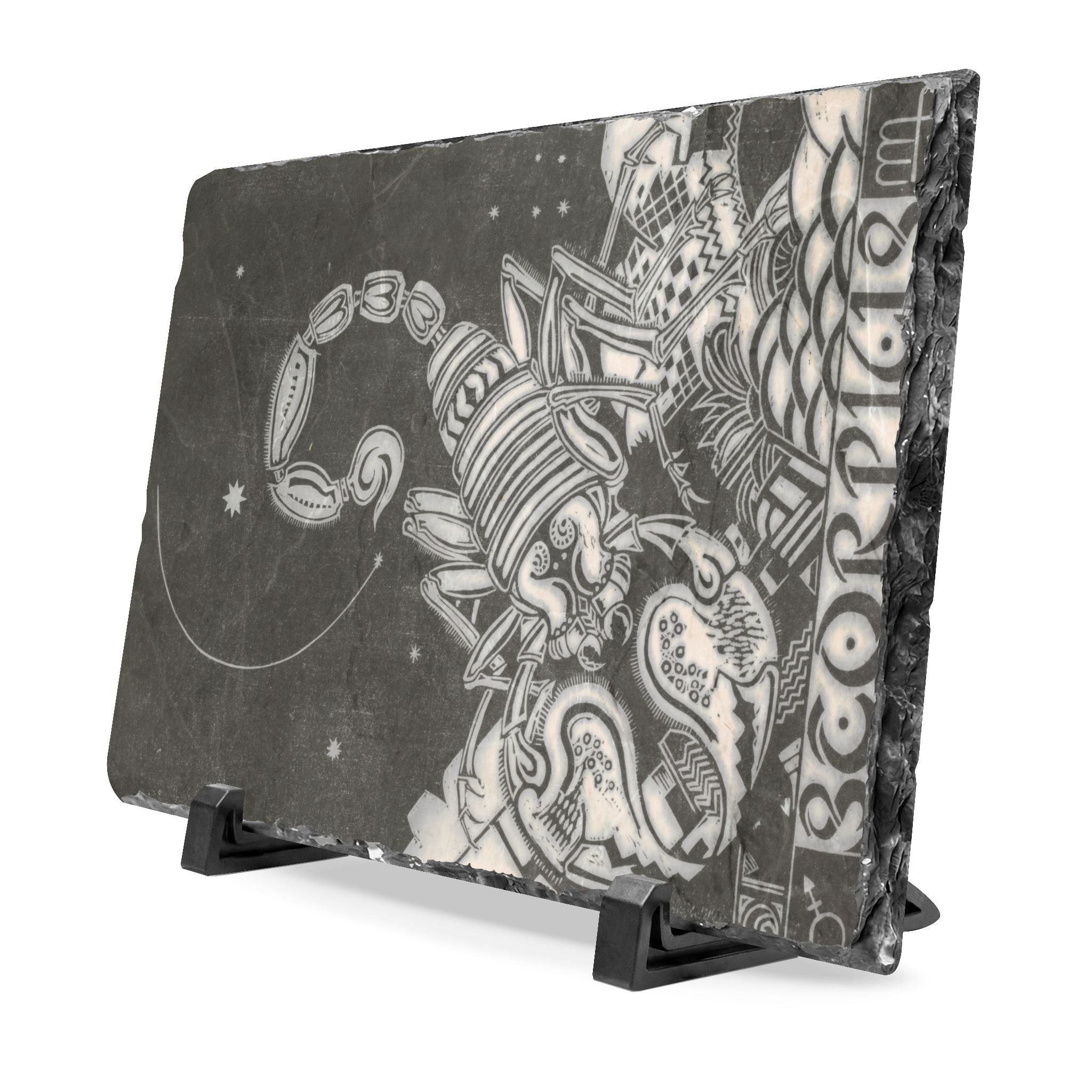 Scorpio Zodiac Slate Desk Plaque — Astrological Scorpio Sign Decor