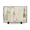 Vintage Engineering Slate Desk Plaque — Antique Drafting Instruments Art
