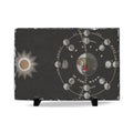 Lunar Phases Slate Desk Plaque — Vintage Moon Phase Diagram